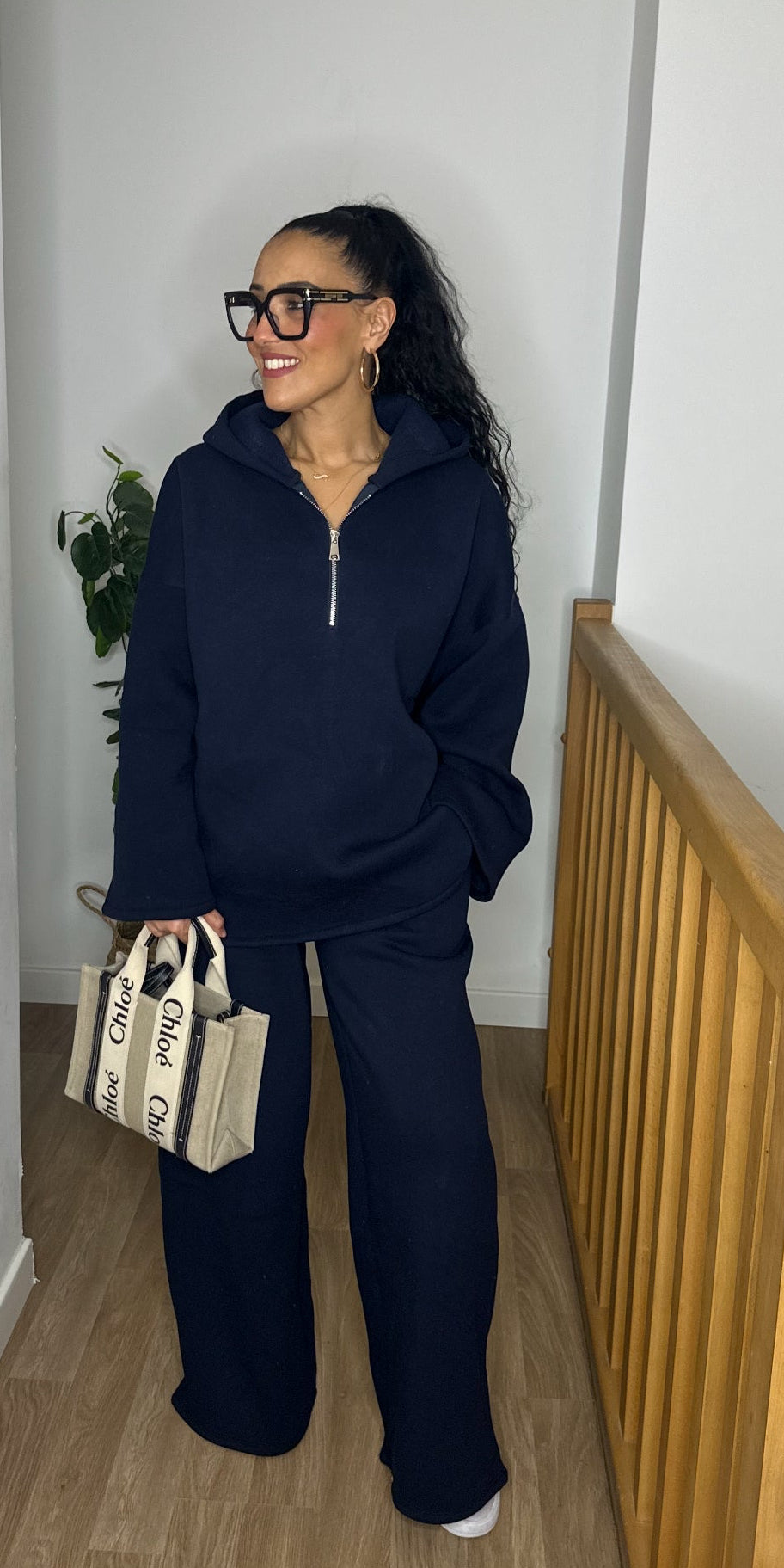 Ensemble à capuche Bleu Marine