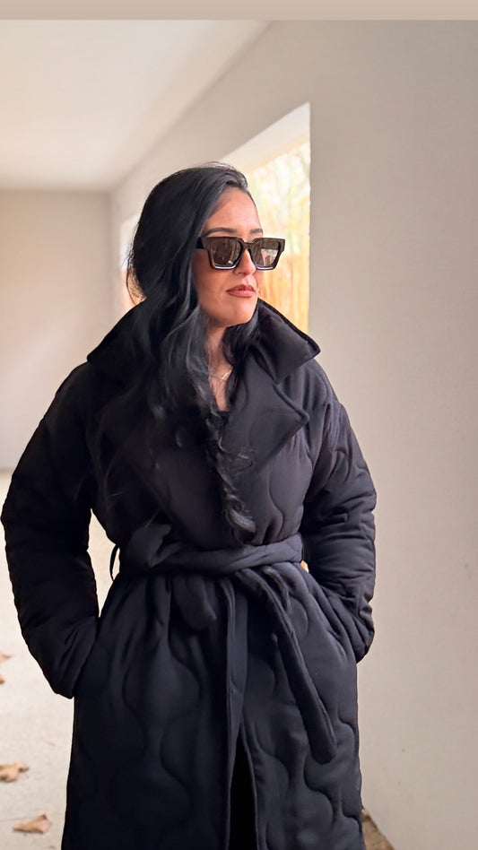 Manteau Matelassé Noir