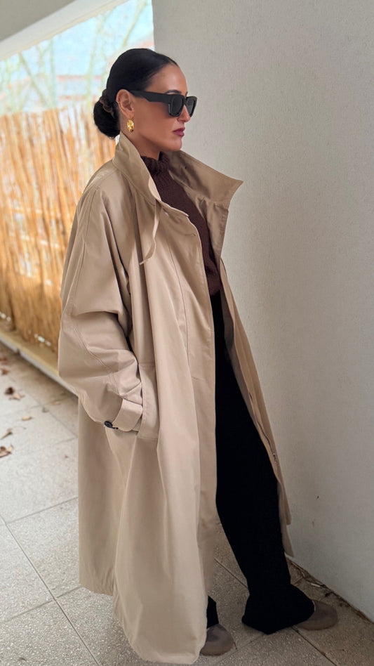 Trench Oversize Beige Effet Loose