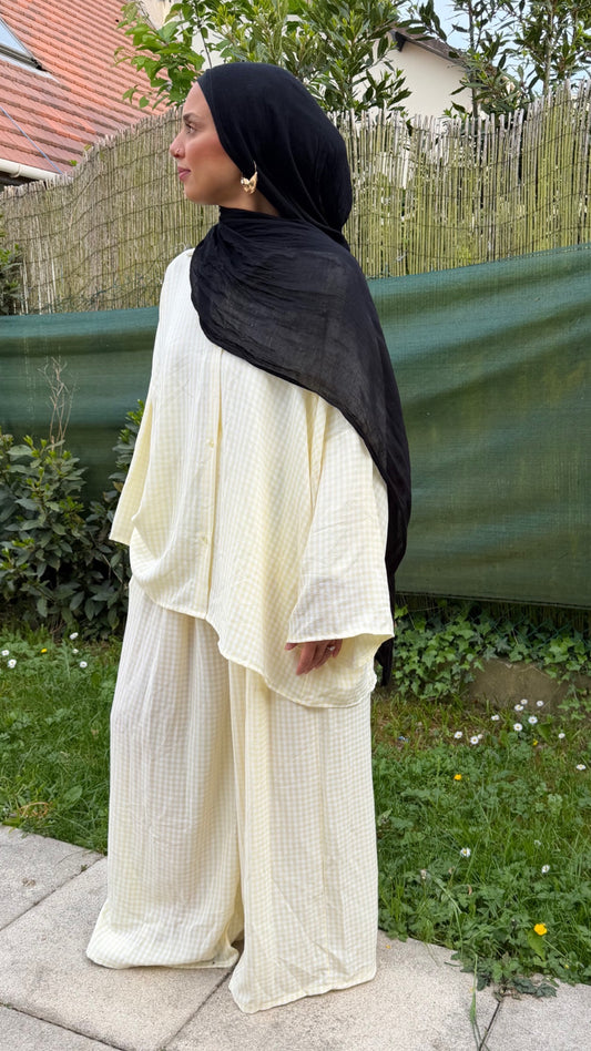Ensemble Vichy Jaune