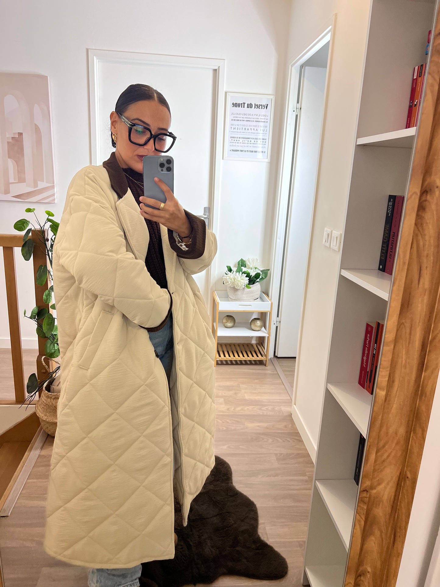 Manteau Oversize Élégant - Beige Doux