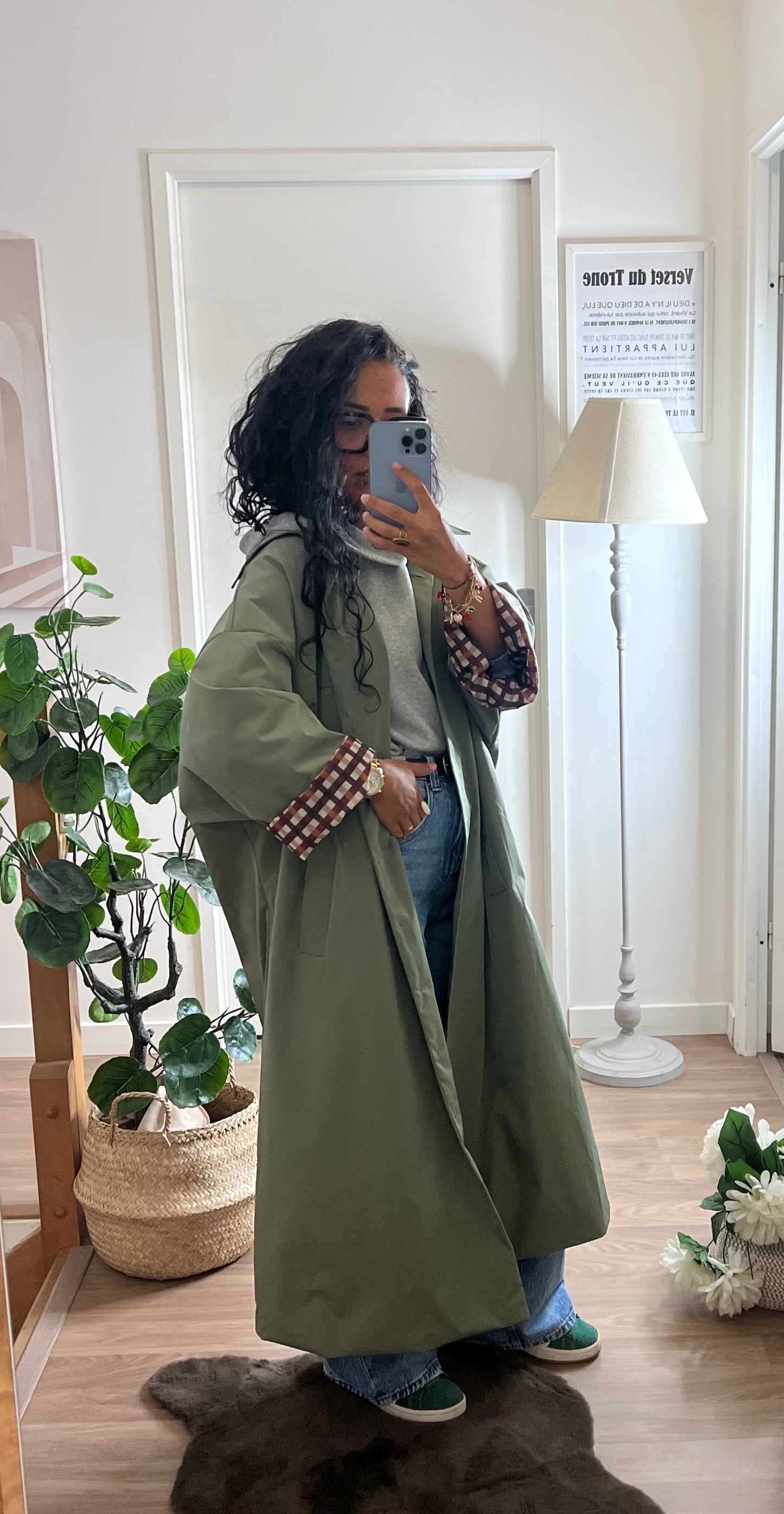 Parka trenchy Oversize Vert d’eau