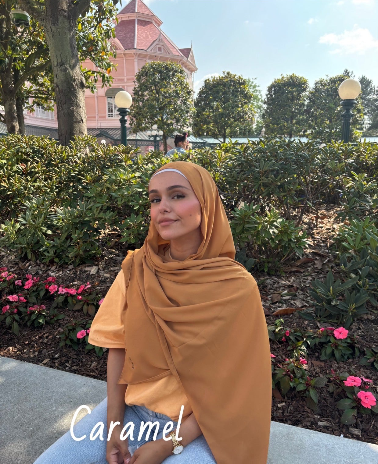 Hijab Caramel / Noisette / Chocolat - Crêpe
