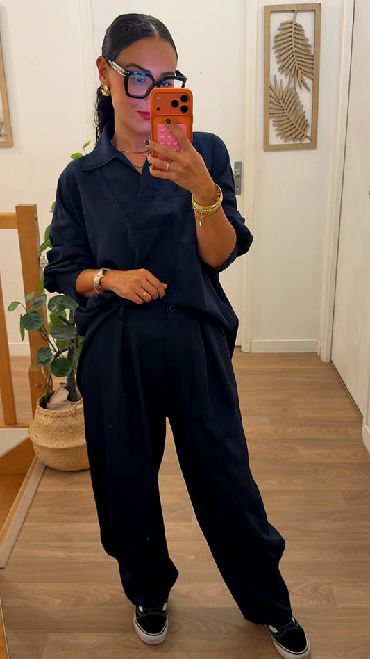 Ensemble Oversize Bleu Marine