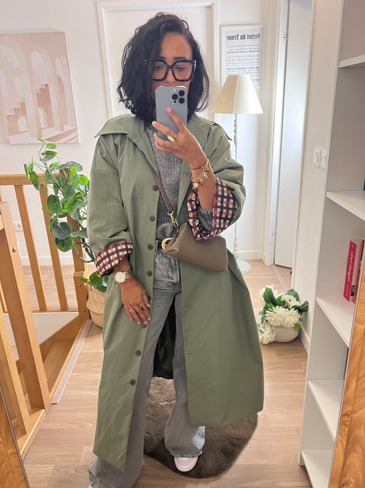 Parka trenchy Oversize Vert d’eau