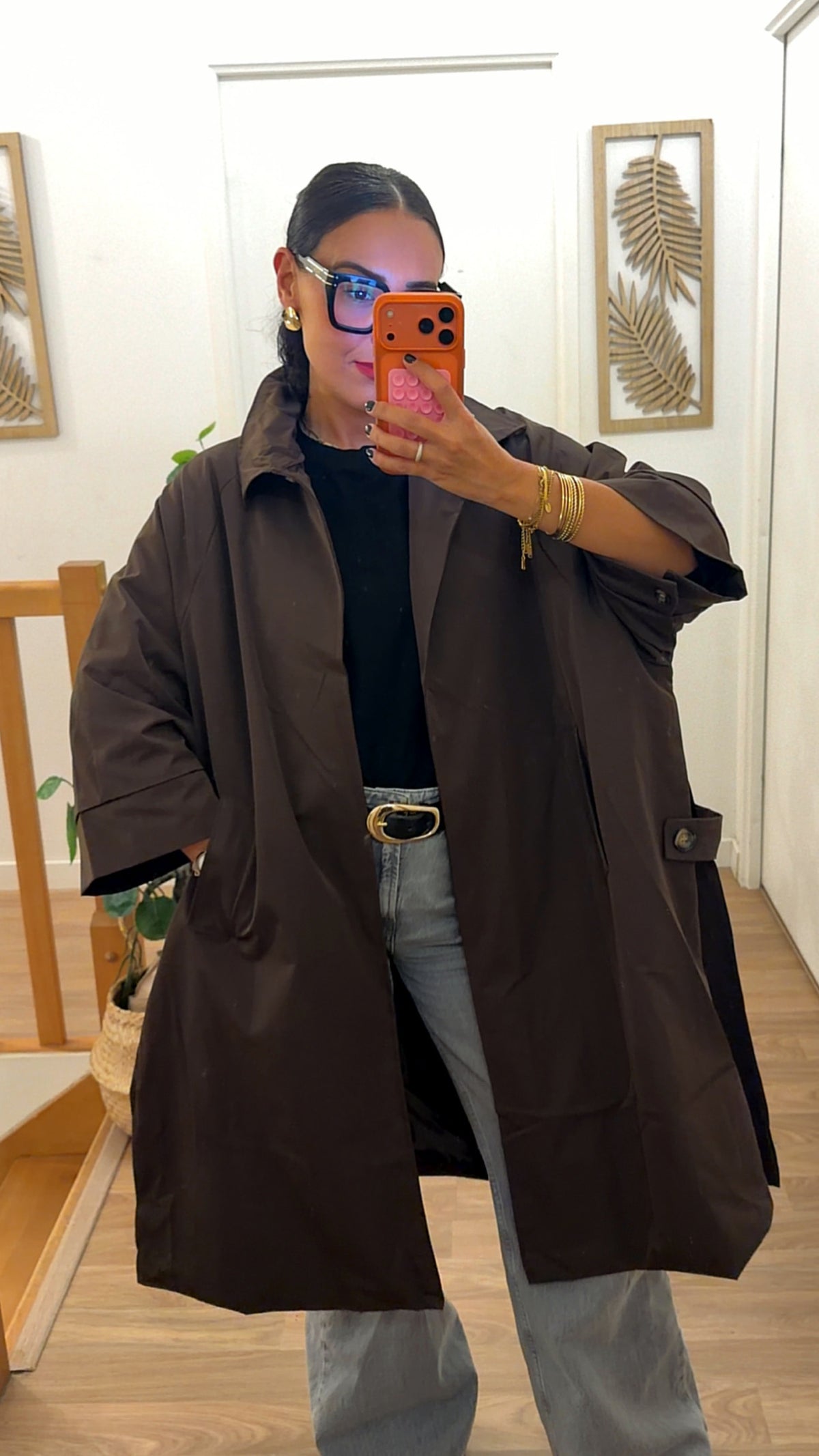 Trench Oversize Chocolat