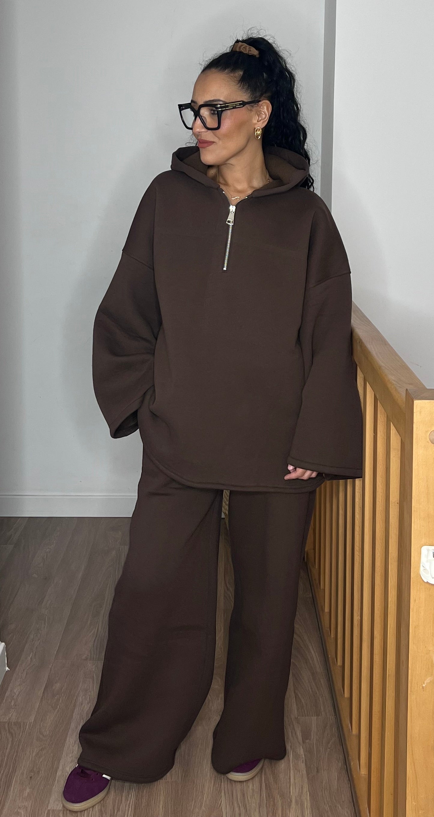 Ensemble à capuche Marron