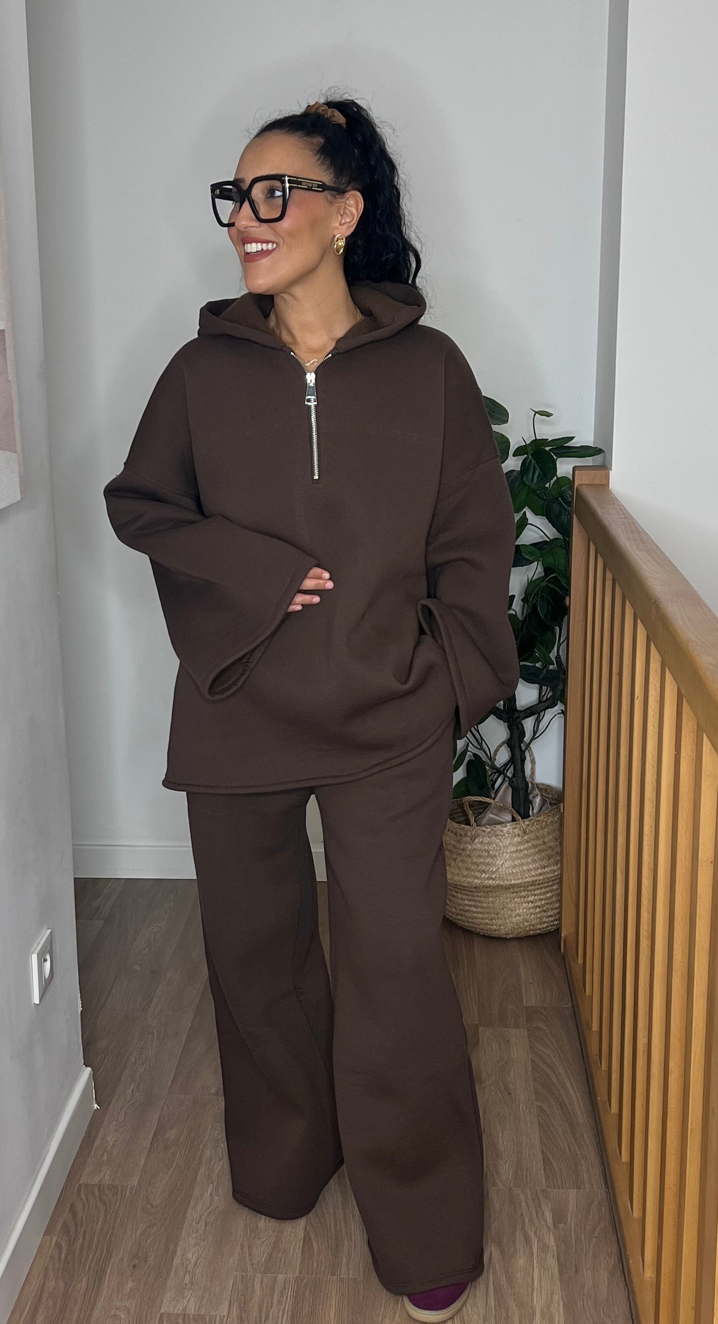 Ensemble à capuche Marron