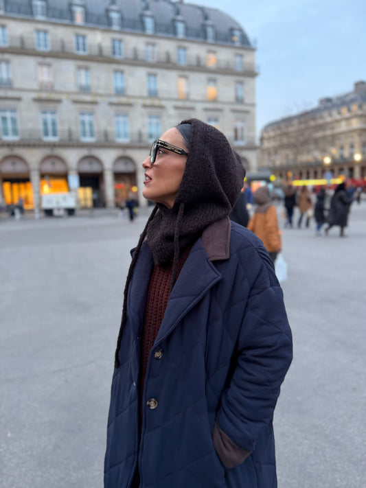 Manteau Oversize Élégant - Bleu Marine