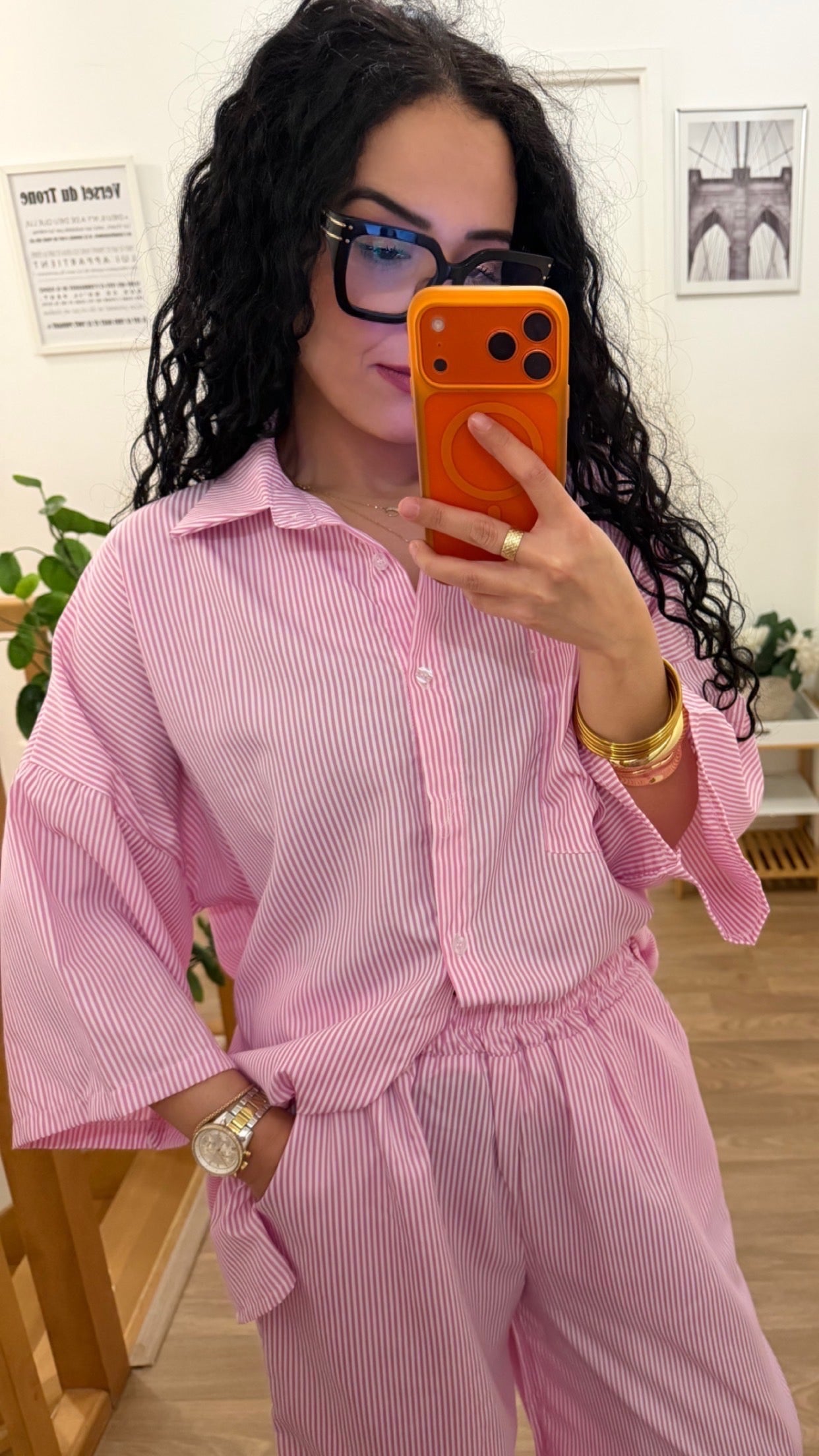 Ensemble Palma Rayé Rose