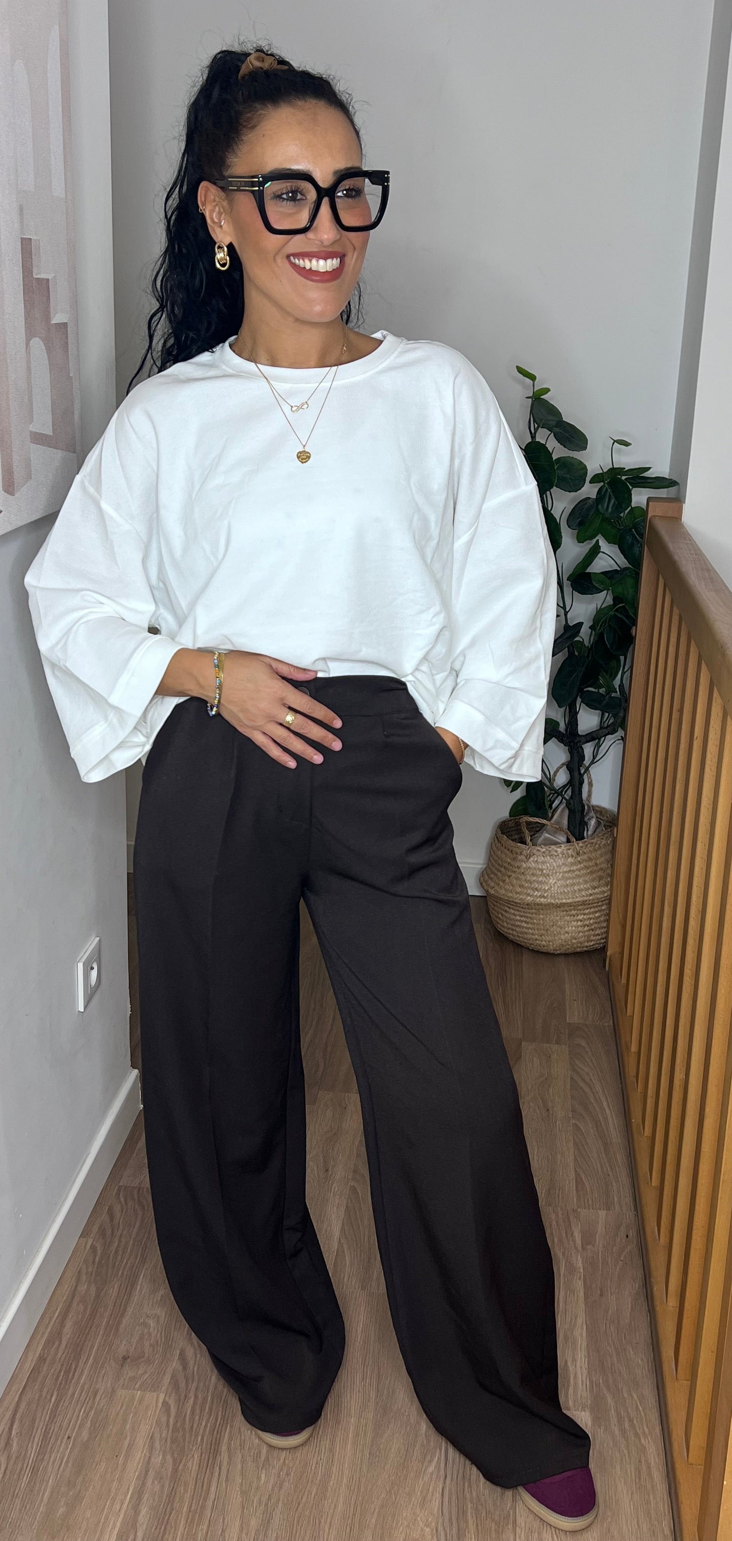 Pantalon tailleurs Marron