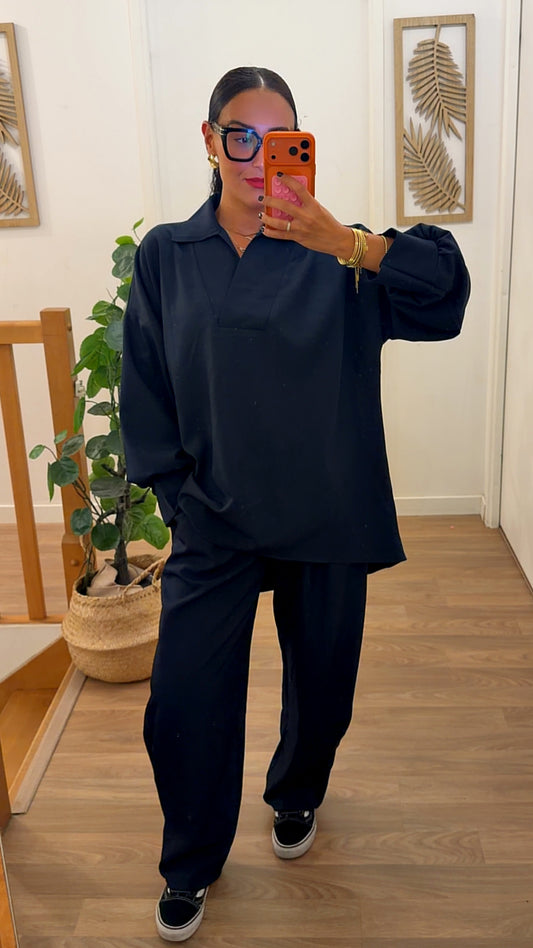 Ensemble Oversize Bleu Marine