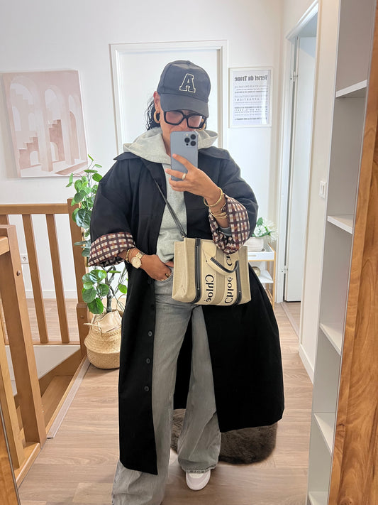 Parka trenchy Oversize Noir