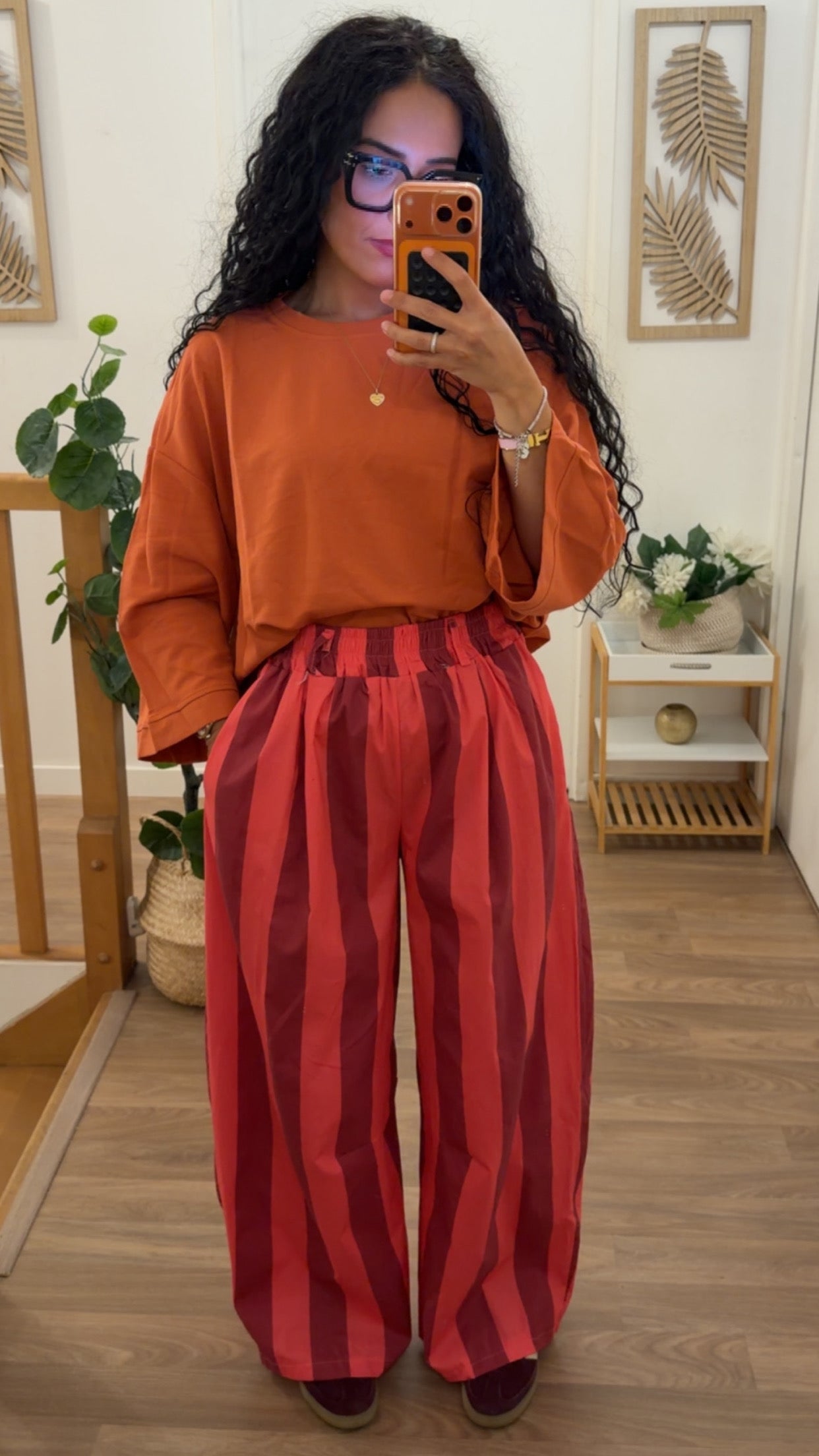 Pantalon Oversize Rayé