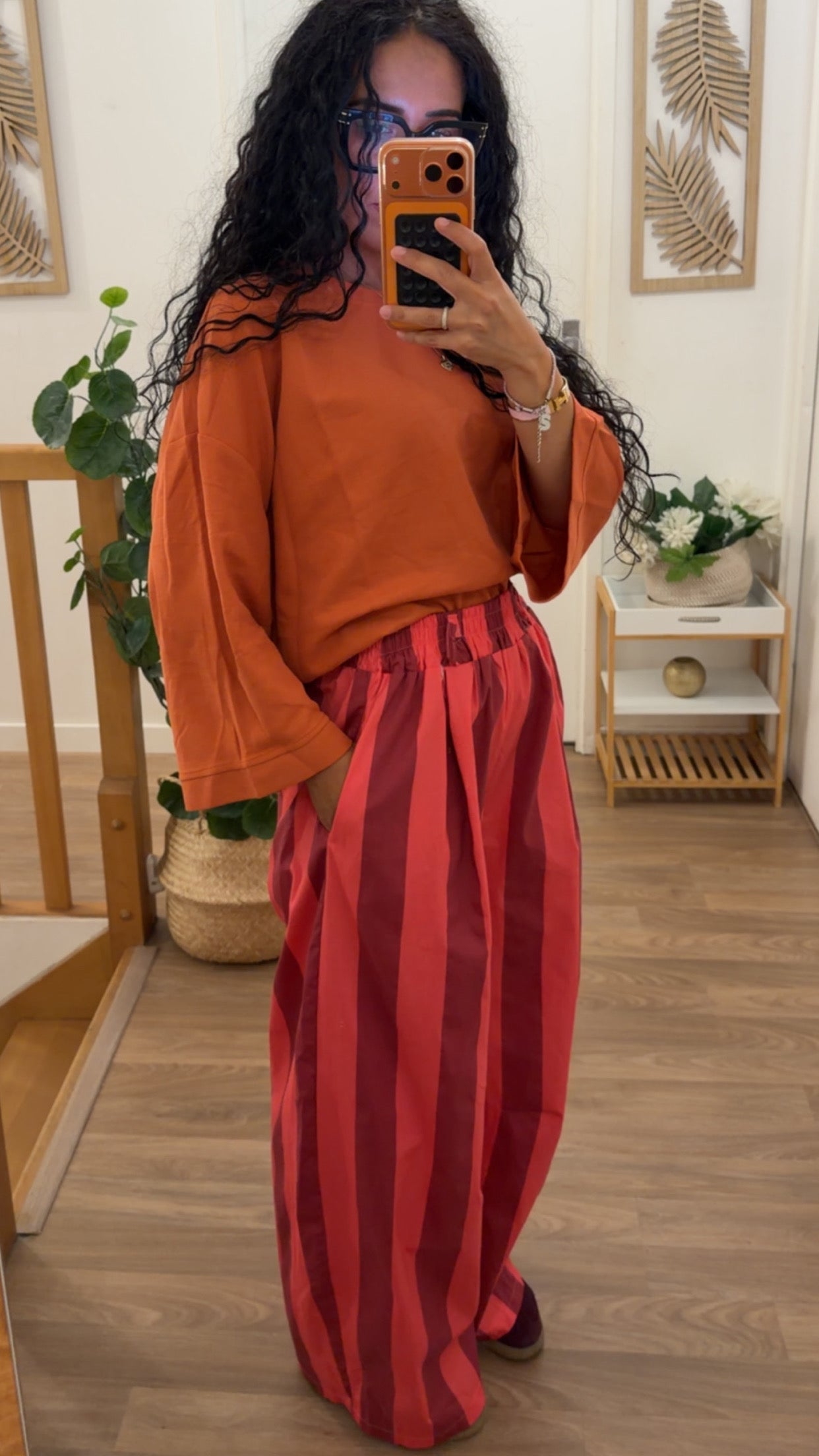 Pantalon Oversize Rayé