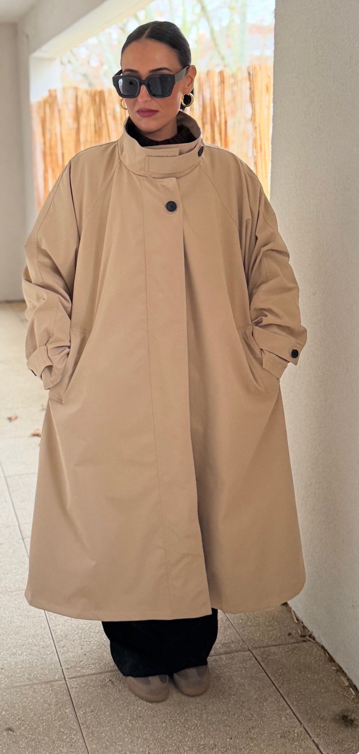 Trench Oversize Beige Effet Loose