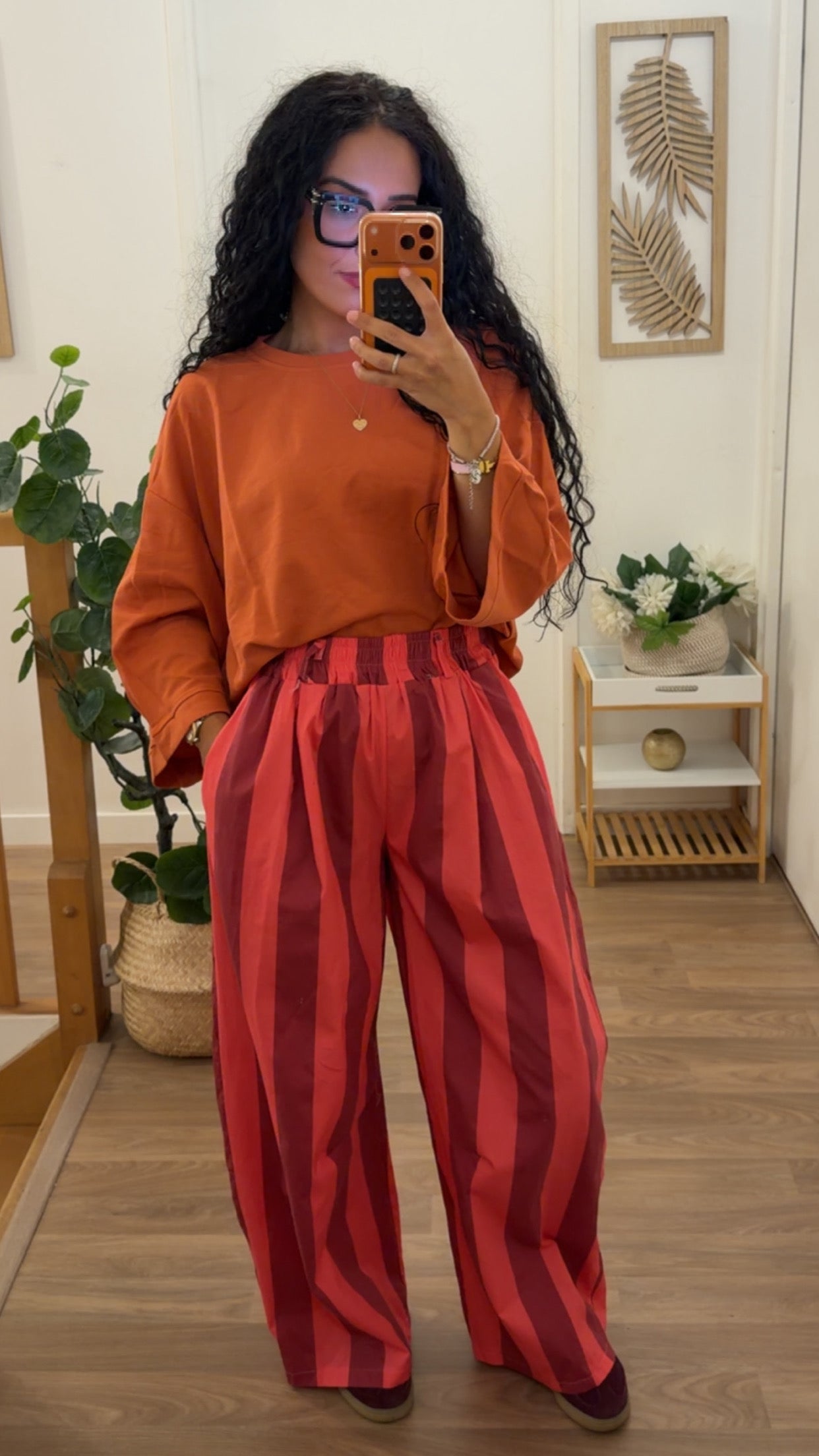 Pantalon Oversize Rayé