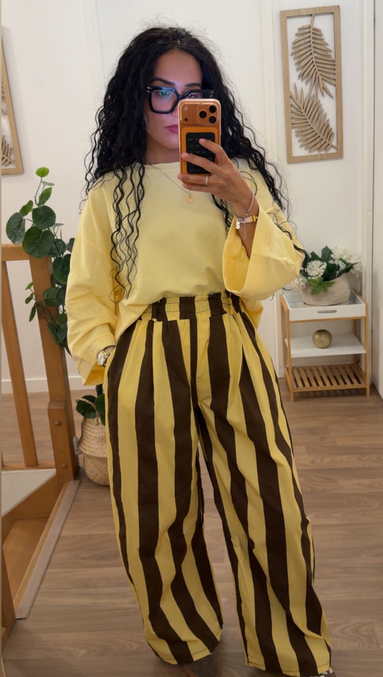 Pantalon Oversize Rayé