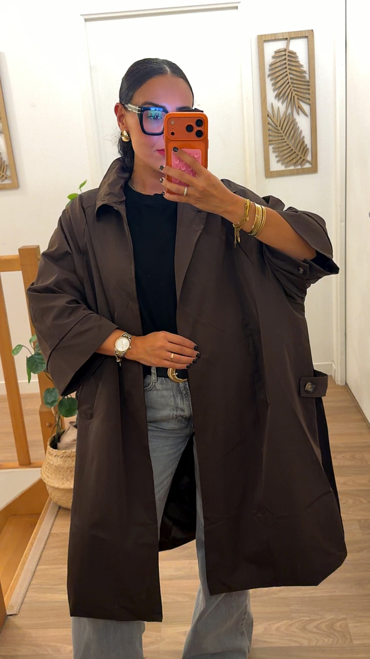 Trench Oversize Chocolat