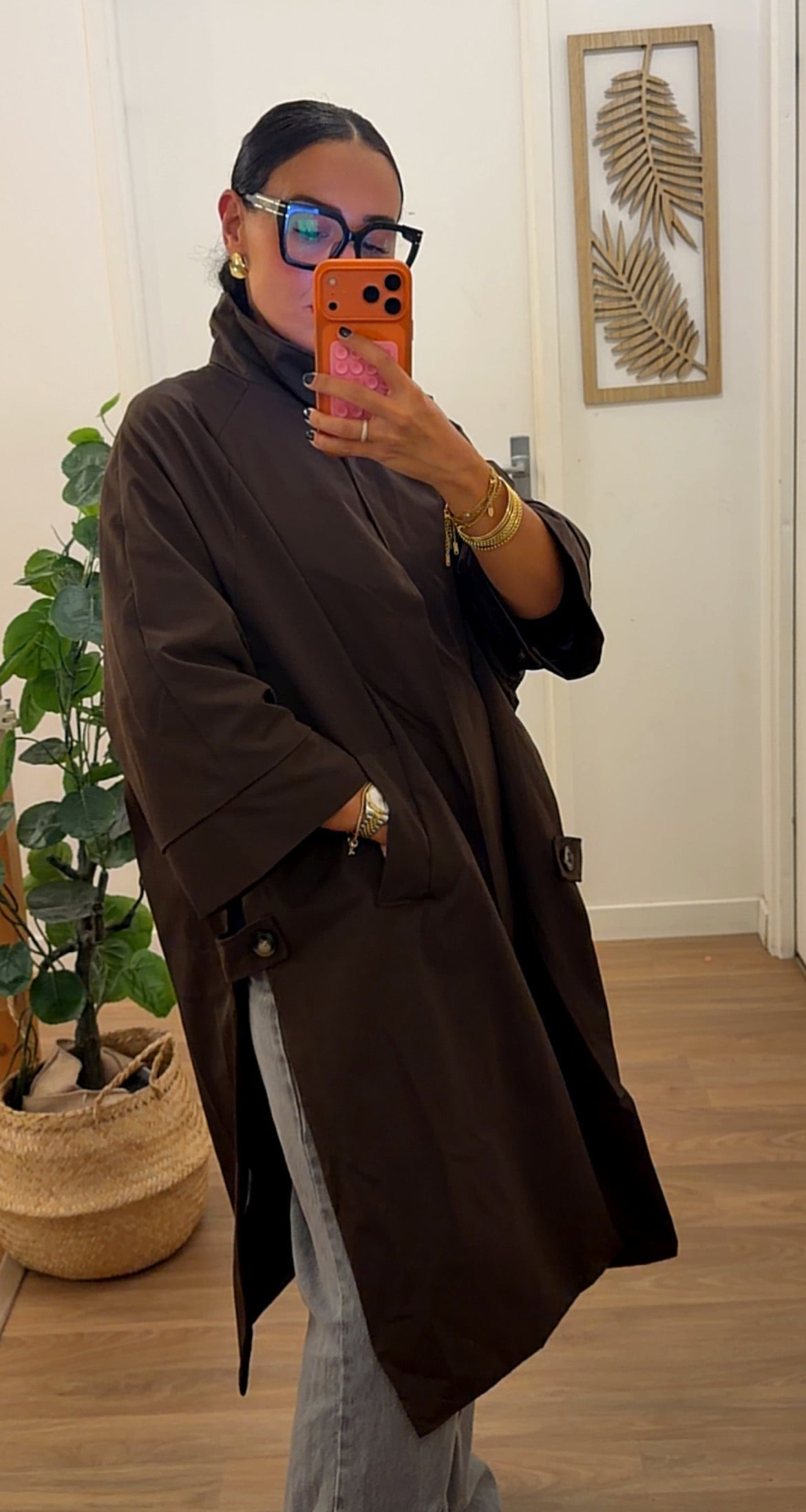 Trench Oversize Chocolat