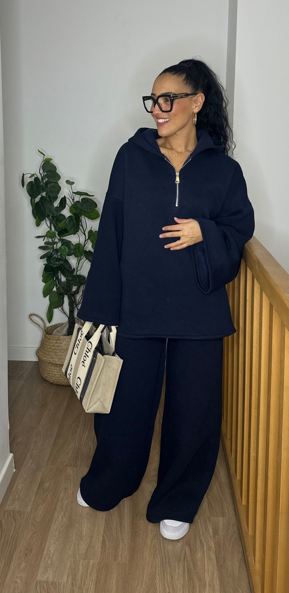 Ensemble à capuche Bleu Marine