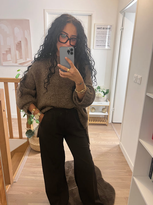 Pantalon tailleurs marron