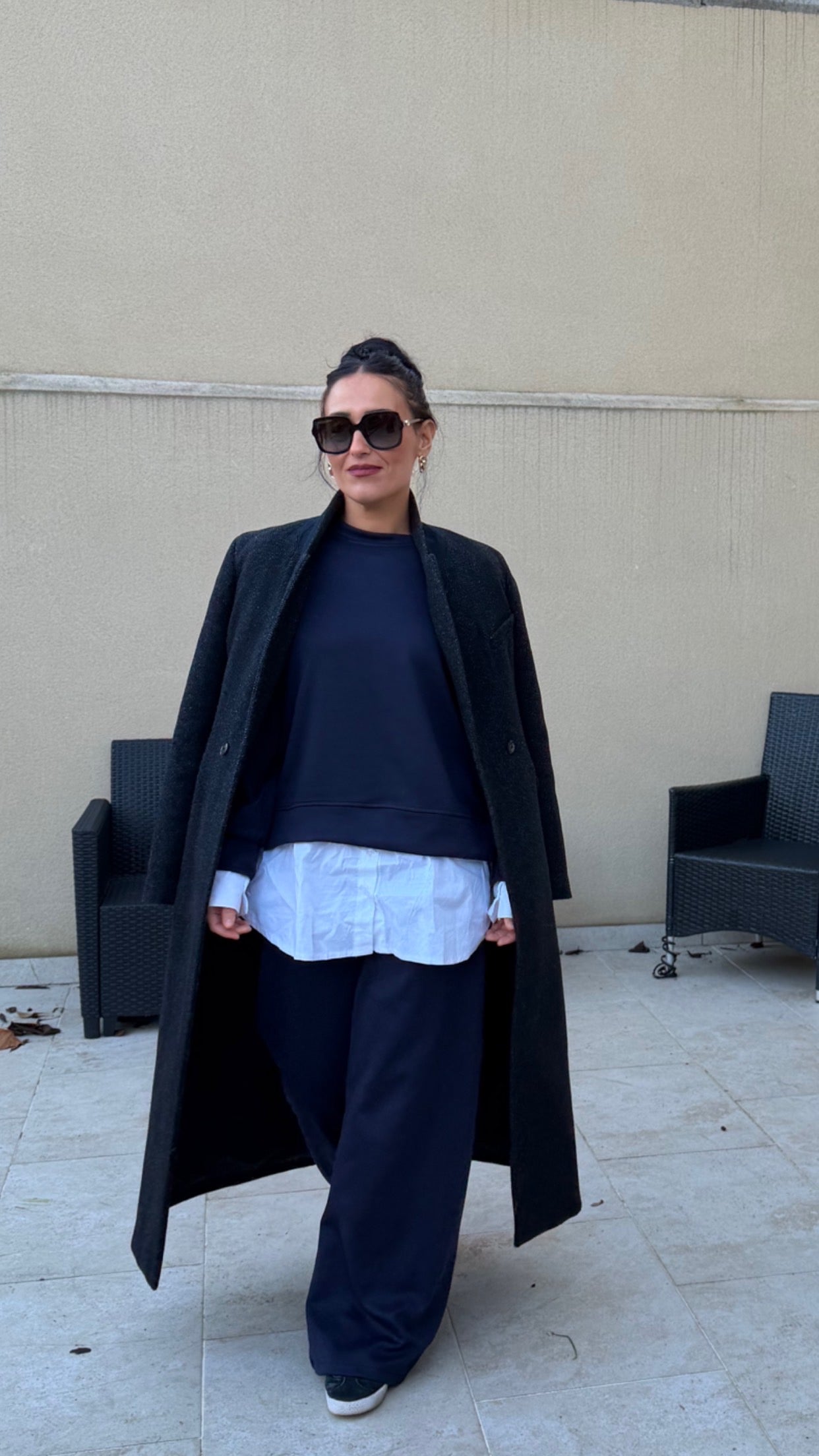 Ensemble Bleu Marine Oversize