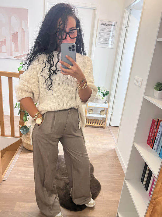 Pantalon tailleurs Taupe