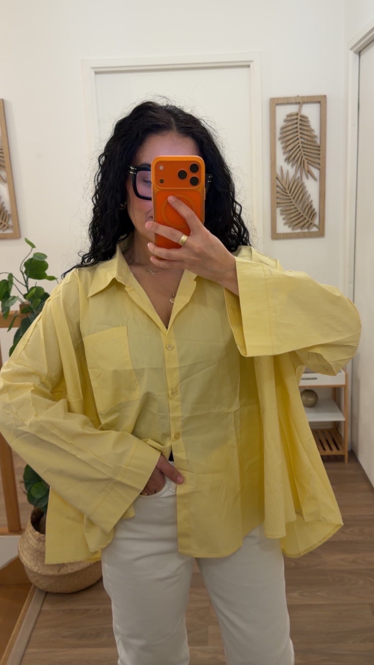 Chemise Oversize Jaune